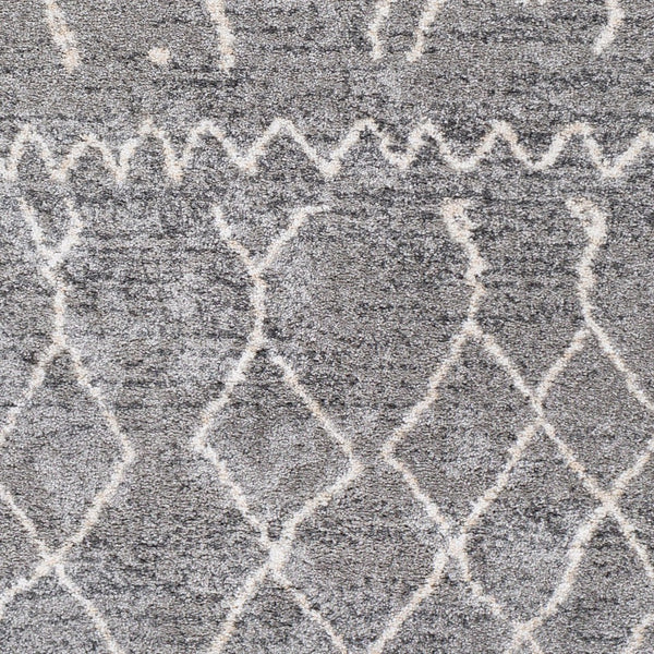 Livabliss Andorra Global Pattern High Pile Polypropylene Accent Rug Turkey Woven Entryway Bedroom Gray, White 7'10" x 10' ARD2304-71010