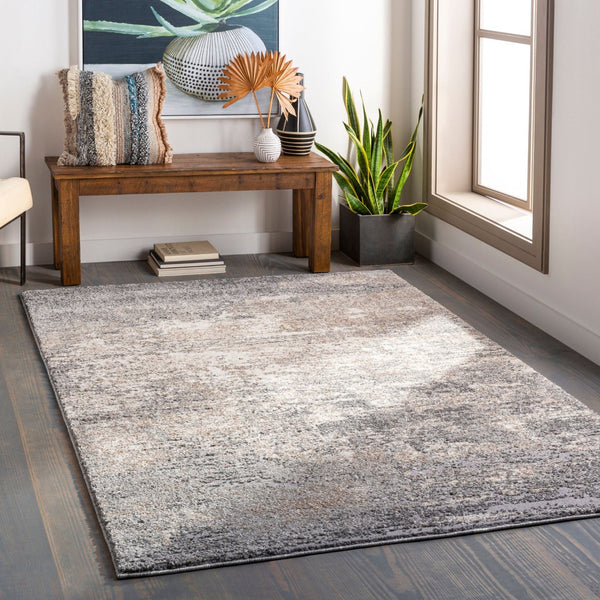 Livabliss Andorra High Pile Polypropylene Area Rug for Entryways Bedrooms and Modern Interiors Gray, Charcoal 2' x 2'11" ARD2306-23