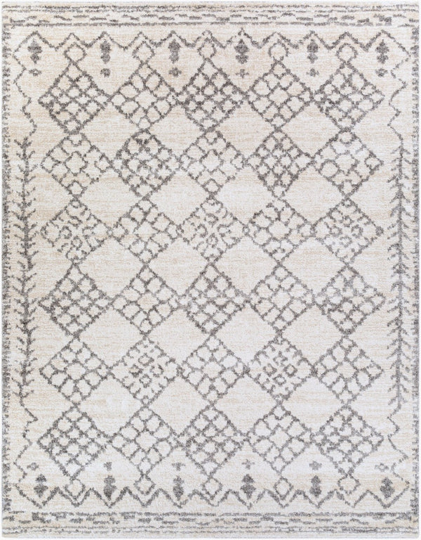 Livabliss Andorra Global Pattern High Pile Polypropylene Accent Rug for Eclectic Bohemian Spaces Gray, Charcoal 7'10" x 10' ARD2307-71010