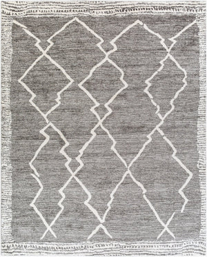 Livabliss Andorra Global Inspired High Pile Polypropylene Accent Rug for Entryways and Bedrooms Charcoal, White 7'10" x 10' ARD2309-71010