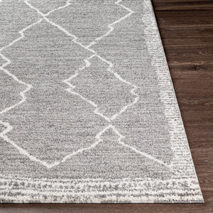 Livabliss Andorra Global Inspired High Pile Polypropylene Accent Rug for Entryways and Bedrooms Charcoal, White 7'10" x 10' ARD2309-71010