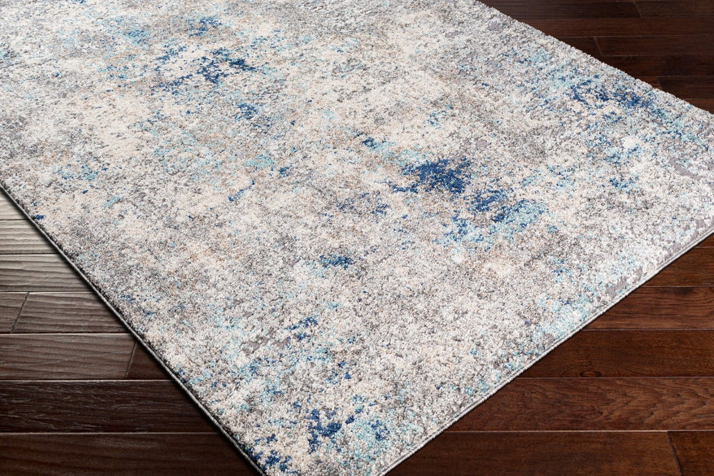 Livabliss Andorra Machine Woven High Pile Accent Rug Soft Polypropylene Blend for Entryway Aqua, Dark Blue 5'3" x 7' ARD2311-5373