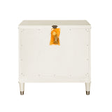 Grace One Drawer Nightstand with USB Port White with Opulent Opal Finish P377140 Pulaski Furniture