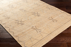 Surya Arielle 2' X 3' Handmade Rug - Elegant Global Designs For Eclectic Home Décor, Durable & Charming! Beige Jute,Wool,Polyester Are2302-46