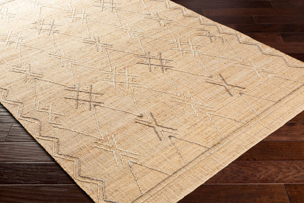 Surya Arielle 2' X 3' Handmade Rug - Elegant Global Designs For Eclectic Home Décor, Durable & Charming! Beige Jute,Wool,Polyester Are2302-46