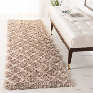 Safavieh Adriana Shag 780 Power Loomed  Rug Beige / Cream ARG780D-3