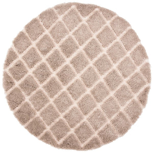 Safavieh Adriana Shag 780 Power Loomed  Rug Beige / Cream ARG780D-3