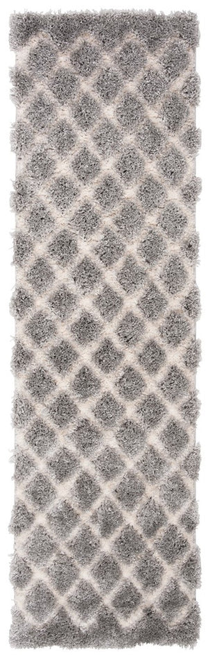 Safavieh Adriana Shag 780 Power Loomed  Rug Light Grey / Cream ARG780G-3