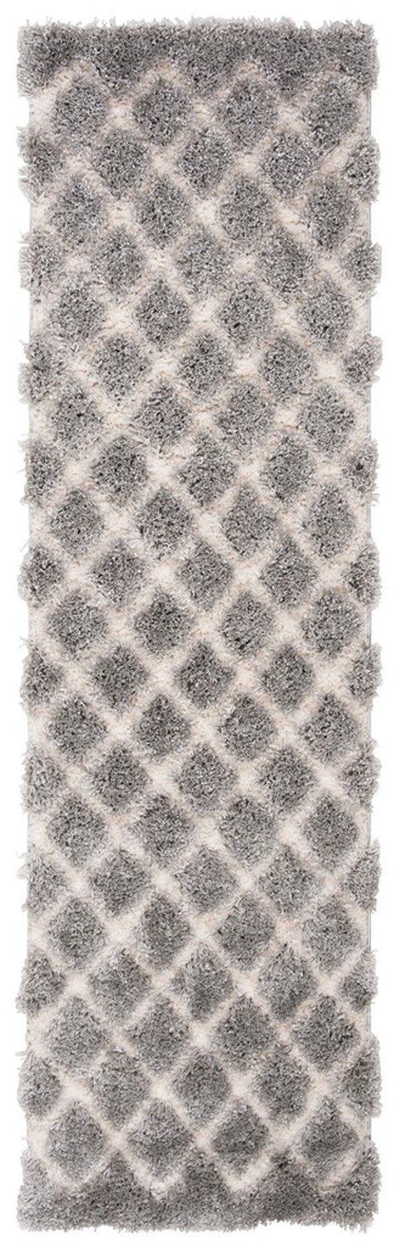 Safavieh Adriana Shag 780 Power Loomed  Rug Light Grey / Cream ARG780G-3