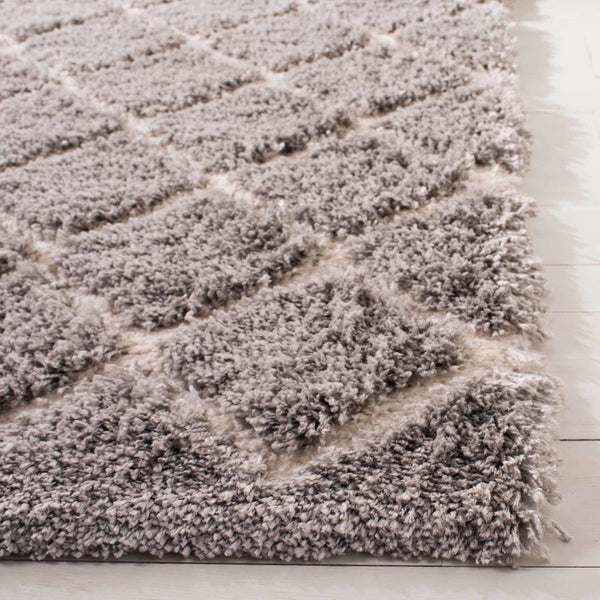 Safavieh Adriana Shag 780 Power Loomed  Rug Light Grey / Cream ARG780G-3