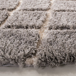 Safavieh Adriana Shag 780 Power Loomed  Rug Light Grey / Cream ARG780G-3