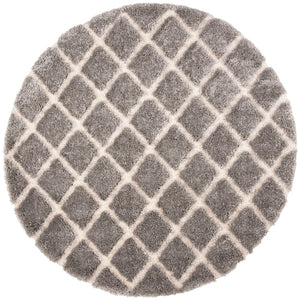Safavieh Adriana Shag 780 Power Loomed  Rug Light Grey / Cream ARG780G-3