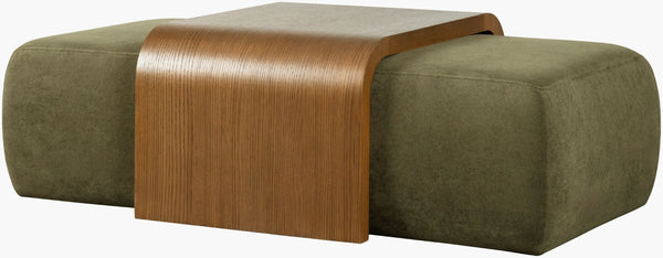 Surya Argon Wide Foam Ottoman Low Profile Rectangular Seat for Modern Living Rooms ARGN001-165430