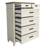 Parker House Americana Modern Bedroom 6 Drawer Chest Cotton Poplar Solids / Birch Veneers with Oak Top BAME#41405-COT