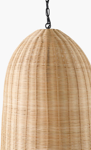 Surya Arboria 19" Rattan Pendant Light - Industrial Rustic Charm For Cozy Homes & Inviting Atmosphere Fixture, Black,Shade, Cream,Cord, Black Rattan Ari-001