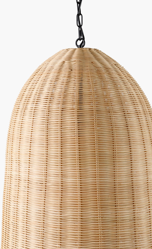 Surya Arboria 19" Rattan Pendant Light - Industrial Rustic Charm For Cozy Homes & Inviting Atmosphere Fixture, Black,Shade, Cream,Cord, Black Rattan Ari-001