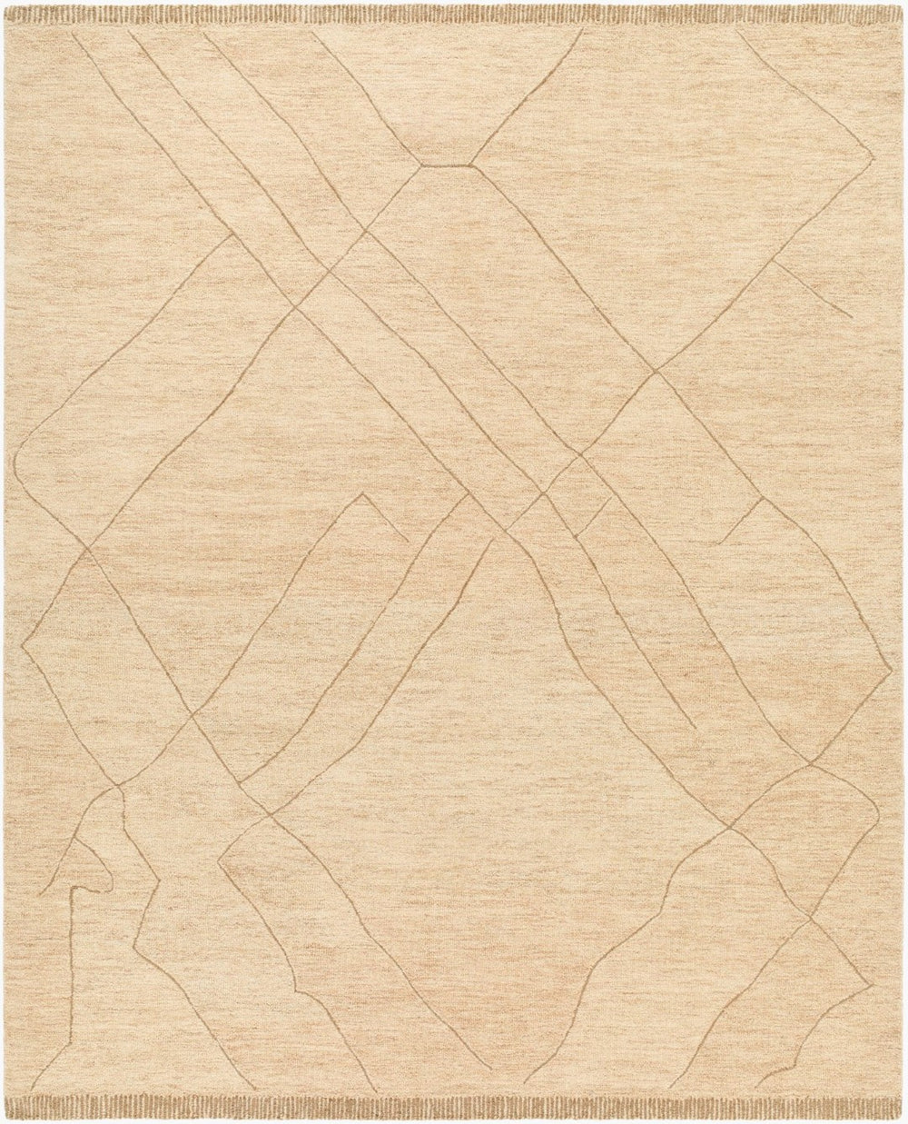 Livabliss Arsenal Hand Tufted Wool Rug Moroccan Geometric Pattern for Entryways and Accent Spaces Beige, Sandsto 5' x 7'6" ARL2308-576