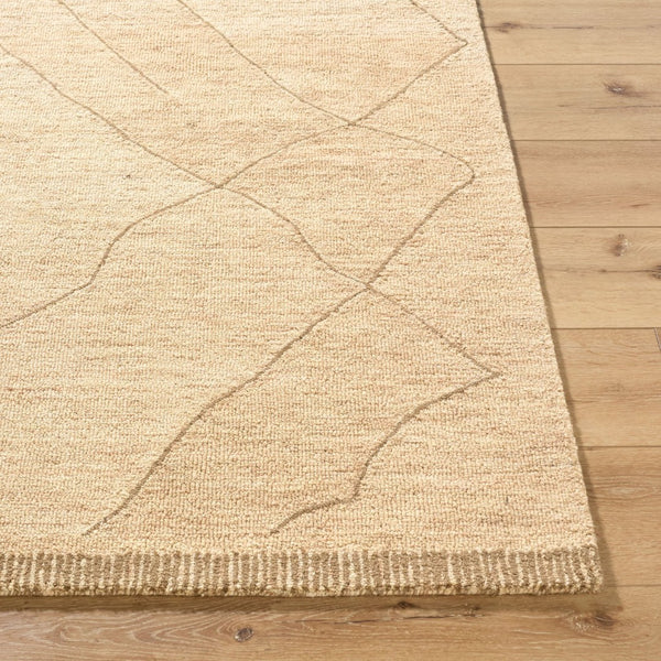 Livabliss Arsenal Hand Tufted Wool Rug Moroccan Geometric Pattern for Entryways and Accent Spaces Beige, Sandsto 5' x 7'6" ARL2308-576