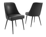 Steve Silver Colfax Side Chair Black Leatherette, Set of 2 CF500SB