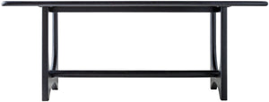 Arland ARLD-002 30"H x 78"W x 39"D Dining Table ARLD002-307839  Top: Black; Base: Black Surya