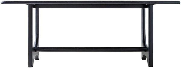 Arland ARLD-002 30"H x 78"W x 39"D Dining Table ARLD002-307839  Top: Black; Base: Black Surya