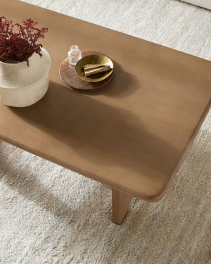 Surya Arland Solid Mango Wood Rectangular Coffee Table for Bohemian Farmhouse Living Rooms ARLD005-184827