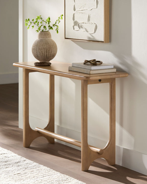 Surya Arland Solid Mango Wood Console Table Handcrafted Narrow Entryway Sofa Hall Accent ARLD009-304816