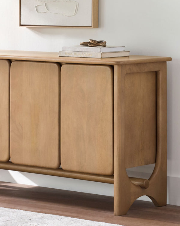 Surya Arland Solid Mango Wood Sideboard Artisan Crafted for Dining Room or Entryway ARLD011-326818