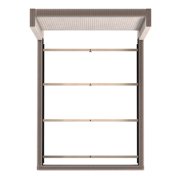 Homelegance By Top-Line Mylah Pleated Velvet Wingback Bed Taupe Velvet