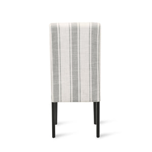 English Elm Christopher Knight Home® - DINING Chair with Plush Fabric Upholstery, Rubberwood Legs, Contemporary Minimalist Comfort and Style Grey Stripe 60162.00GRYLNN