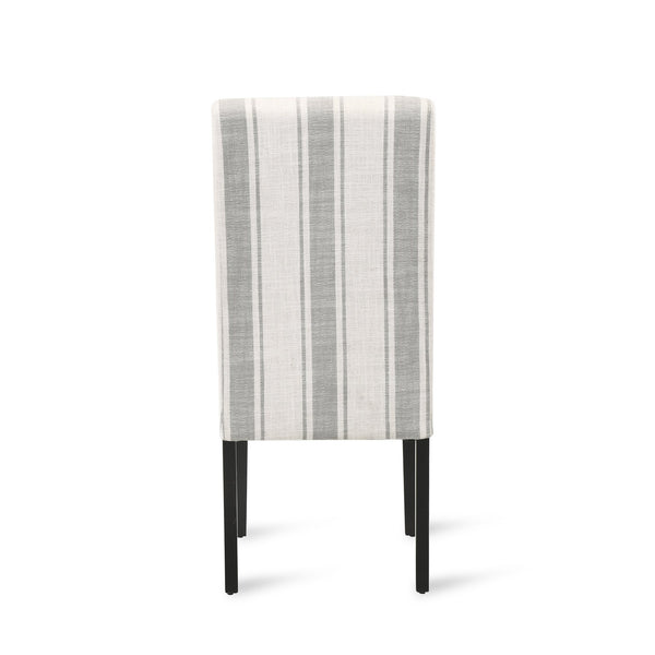 English Elm Christopher Knight Home® - DINING Chair with Plush Fabric Upholstery, Rubberwood Legs, Contemporary Minimalist Comfort and Style Grey Stripe 60162.00GRYLNN