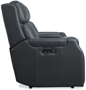 Hooker Furniture Nelson Power Reclining Loveseat Top Grain Leather Zero Gravity Lumbar Living Room SS836-PHZLC2-049