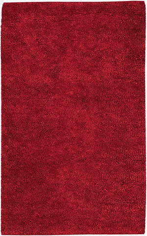 Surya Aros 2'6" X 8' Handmade High Pile Wool Rug - Modern Decor With Durability & Natural Charm, India Dark Red Wool Aros1-58