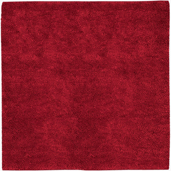 Surya Aros 2'6" X 8' Handmade High Pile Wool Rug - Modern Decor With Durability & Natural Charm, India Dark Red Wool Aros1-8sq