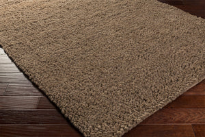 Surya Aros 2'6" X 8' Handmade High Pile Wool Rug - Modern Decor With Durability & Natural Charm, India Dark Brown Wool Aros10-268