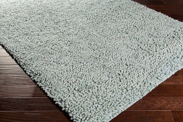 Surya Aros 2'6" X 8' Handmade High Pile Wool Rug - Modern Decor With Durability & Natural Charm, India Ice Blue Wool Aros11-268