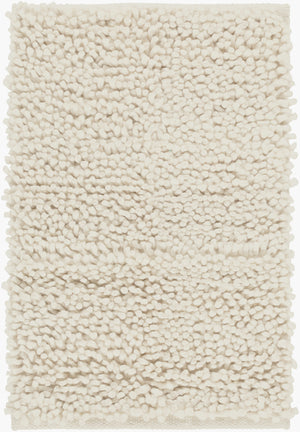 Surya Aros 2'6" X 8' Handmade High Pile Wool Rug - Modern Decor With Durability & Natural Charm, India Cream Wool Aros2-23