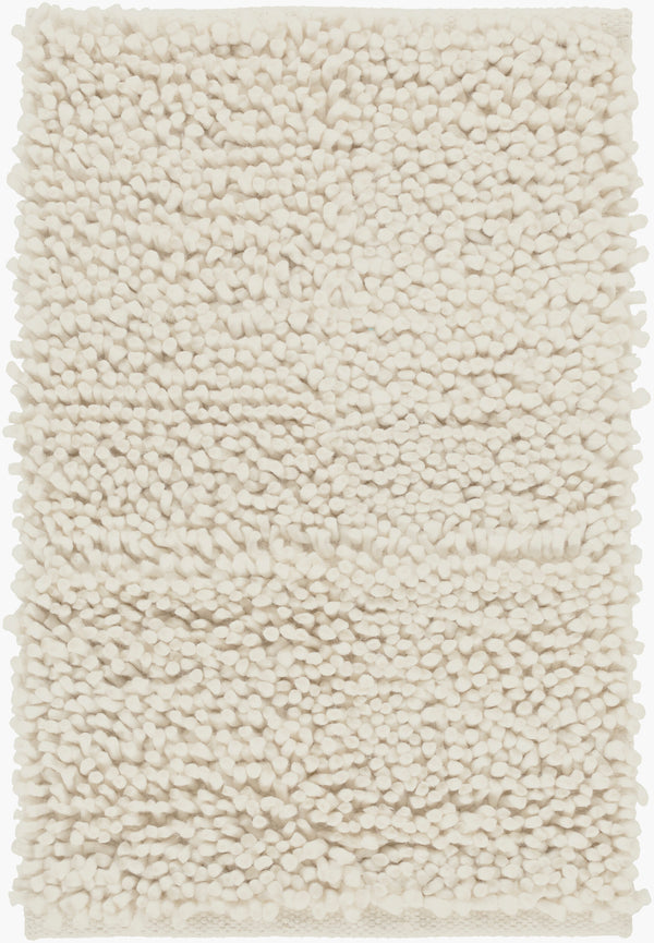 Surya Aros 2'6" X 8' Handmade High Pile Wool Rug - Modern Decor With Durability & Natural Charm, India Cream Wool Aros2-23