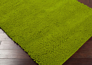Surya Aros 2'6" X 8' Handmade High Pile Wool Rug - Modern Decor With Durability & Natural Charm, India Olive Wool Aros6-58