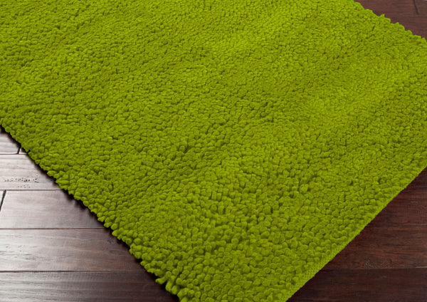 Surya Aros 2'6" X 8' Handmade High Pile Wool Rug - Modern Decor With Durability & Natural Charm, India Olive Wool Aros6-58