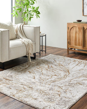 Livabliss Andorra Plus High Pile Polypropylene Rug Turkish Woven Accent for Entryways and Bedrooms Light Gray, Ivo 2' x 2'11" ARP2300-2211