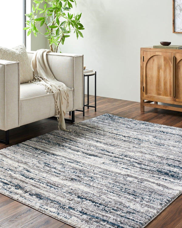 Livabliss Andorra High Pile Accent Rug Turkish Machine Woven Polypropylene Plush Entryway Light Gray, Dee 7'10" x 10' ARP2302-71010