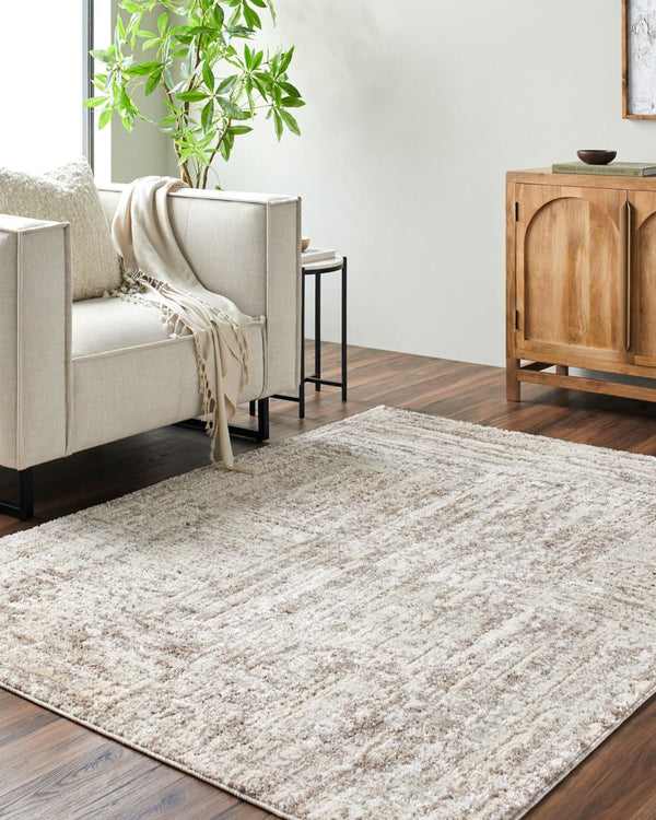 Livabliss Andorra High Pile Accent Rug Machine Woven in Turkey Plush Polypropylene Blend Light Beige, Ta 2' x 2'11" ARP2303-2211