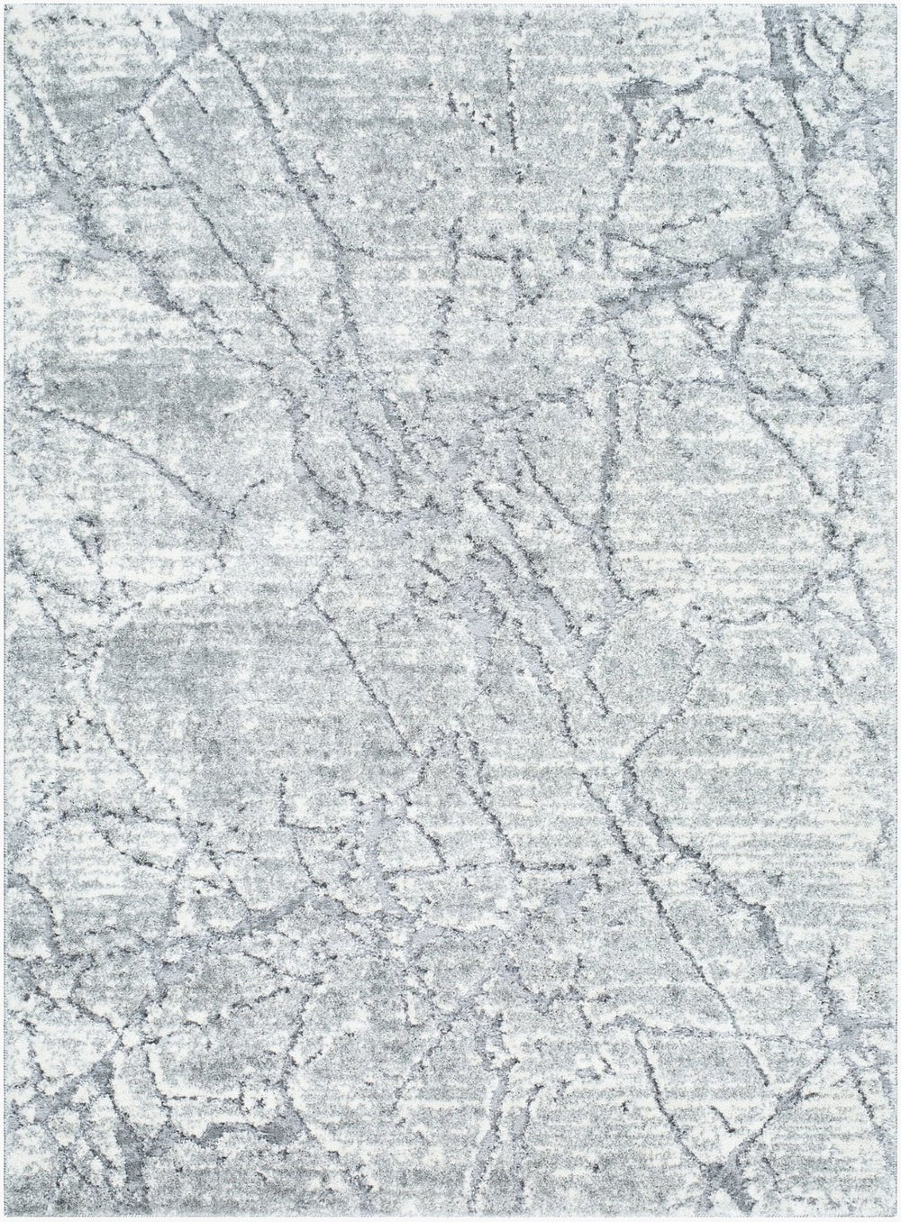 Livabliss Andorra Plush High Pile Area Rug Turkish Woven Polypropylene Blend Entryway Accent Black, Light Gr 7'10" x 10' ARP2313-71010