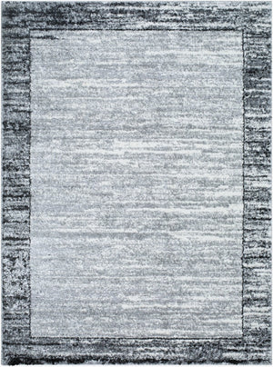 Livabliss Andorra High Pile Polypropylene Accent Rug Soft Plush Entryway Bedroom Floor Cover Black, Light Gr 7'10" x 10' ARP2314-71010