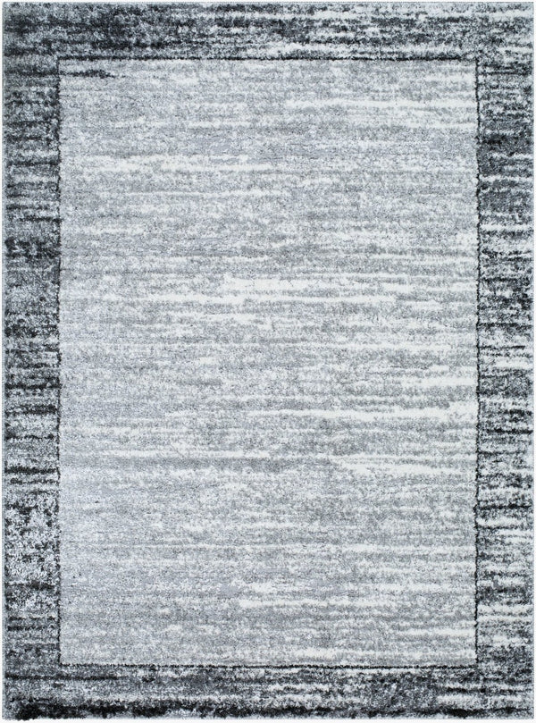 Livabliss Andorra High Pile Polypropylene Accent Rug Soft Plush Entryway Bedroom Floor Cover Black, Light Gr 7'10" x 10' ARP2314-71010