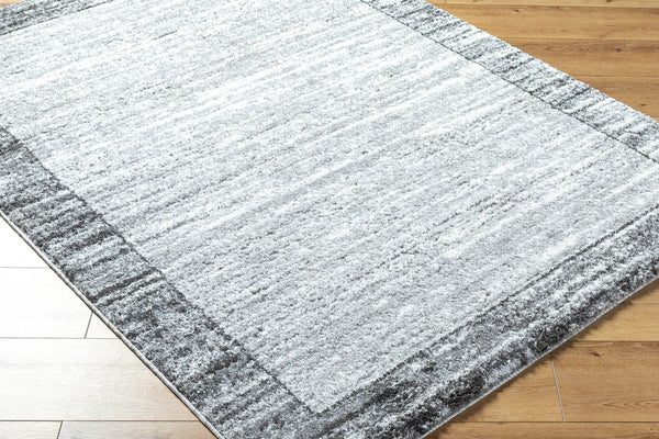 Livabliss Andorra High Pile Polypropylene Accent Rug Soft Plush Entryway Bedroom Floor Cover Black, Light Gr 7'10" x 10' ARP2314-71010