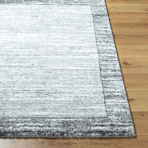 Livabliss Andorra High Pile Polypropylene Accent Rug Soft Plush Entryway Bedroom Floor Cover Black, Light Gr 7'10" x 10' ARP2314-71010