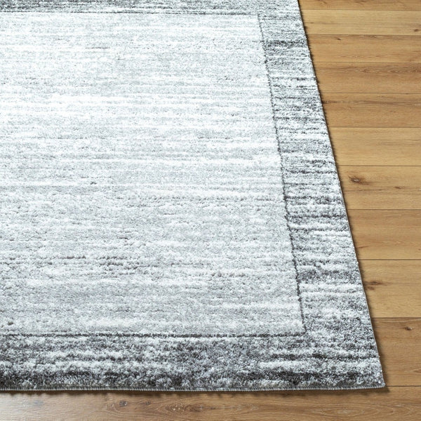 Livabliss Andorra High Pile Polypropylene Accent Rug Soft Plush Entryway Bedroom Floor Cover Black, Light Gr 7'10" x 10' ARP2314-71010