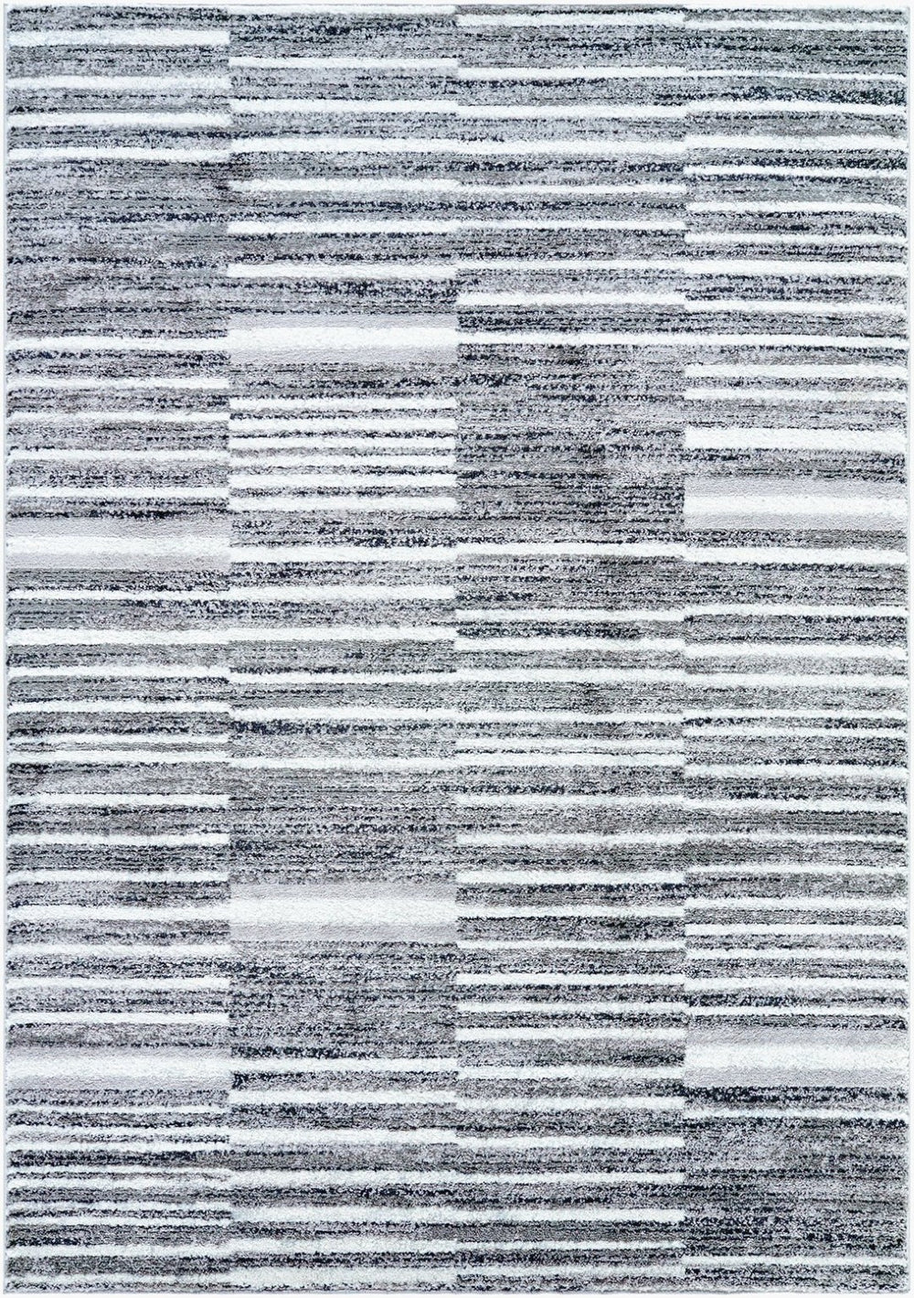 Livabliss Andorra Plush High Pile Machine Woven Rug Mid Century Modern Accent for Cozy Spaces Medium Gray, Bl 5'3" x 7' ARP2316-5373